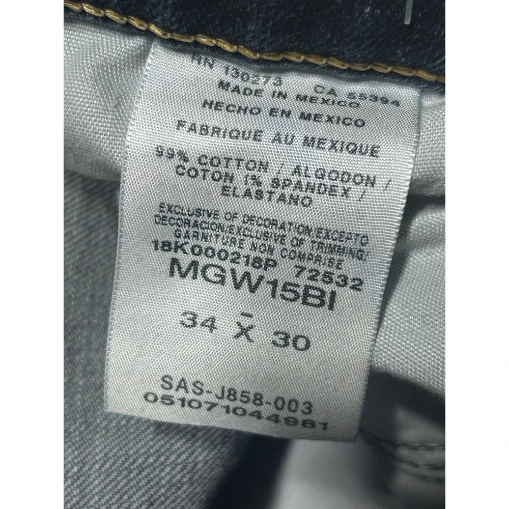 Wrangler Jeans Mens 34x30 99% Cotton 1% Spandex Denim Cowboy Medium Wash VINTAGE